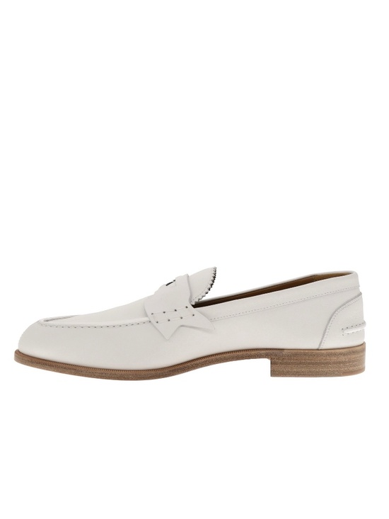 Christian Louboutin Penny Loafer White Leather Size 11 US New